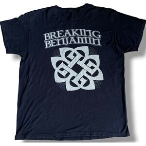 Breaking Benjamin Band T-Shirt Mens Large Black Graphic Logo Rock Tee 2014